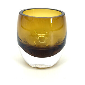 Mikasa Amber Clear Glass Solaris 3.25" Votive Tealight Candle Holder